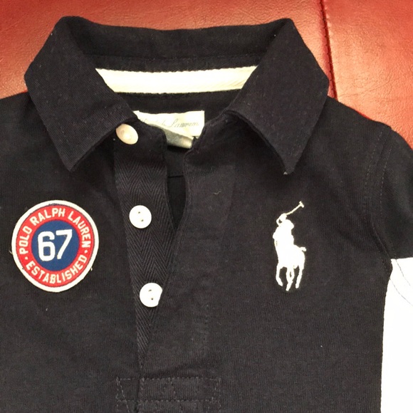 Red white and blue Ralph Lauren onesie. - Picture 4 of 4